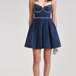 Elegant Blue Denim Dress